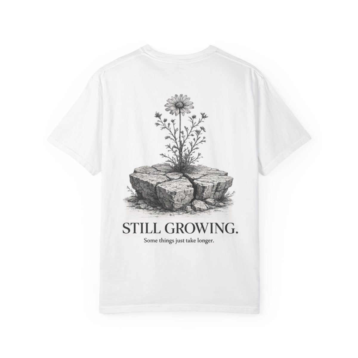 Still Growing™ — Premium Botanical Graphic T-Shirt | Vintage Wildflower Engraving | Museum Archive Streetwear