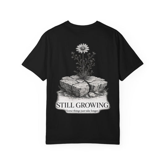 Still Growing™ — Premium Botanical Graphic T-Shirt | Vintage Wildflower Engraving | Museum Archive Streetwear