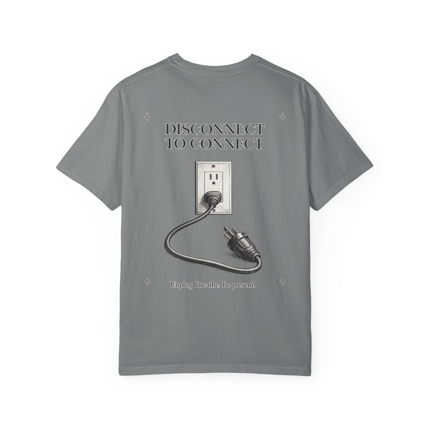 Disconnect to Connect™ — Premium Minimalist Graphic T-Shirt | Editorial Streetwear | Digital Detox Design