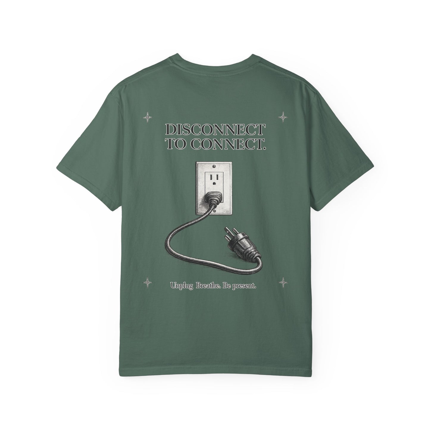 Disconnect to Connect™ — Premium Minimalist Graphic T-Shirt | Editorial Streetwear | Digital Detox Design