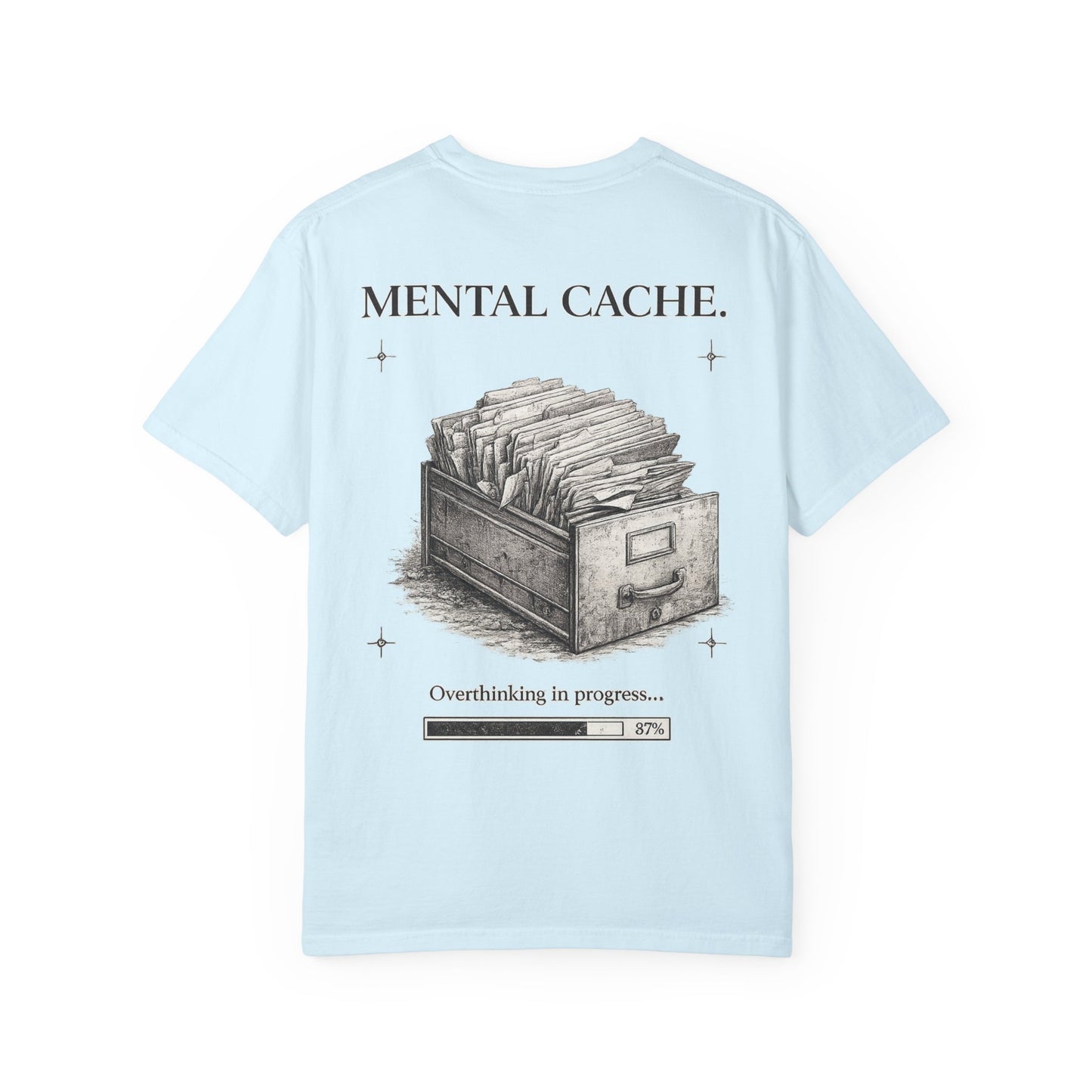 Mental Cache™ — Premium Filing Cabinet Graphic T-Shirt | Vintage Editorial Streetwear | Overthinking Design