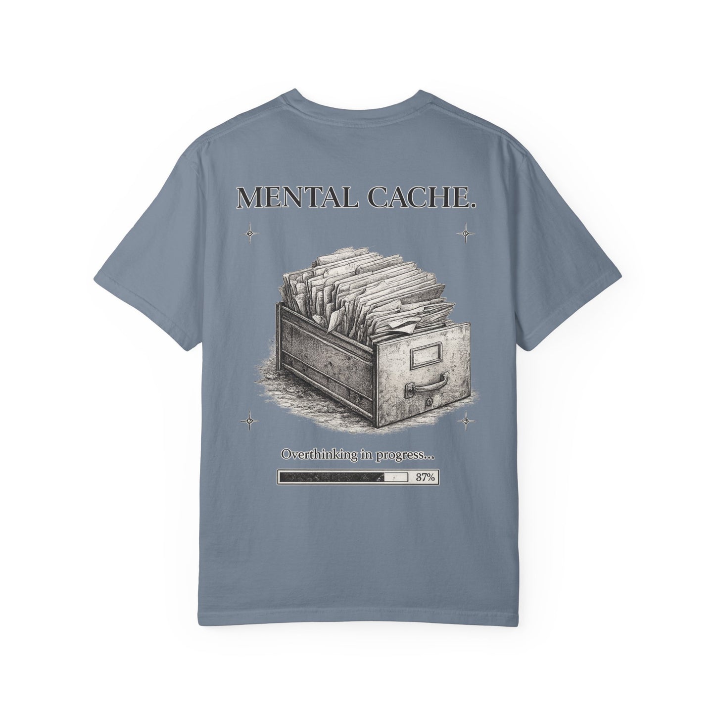 Mental Cache™ — Premium Filing Cabinet Graphic T-Shirt | Vintage Editorial Streetwear | Overthinking Design