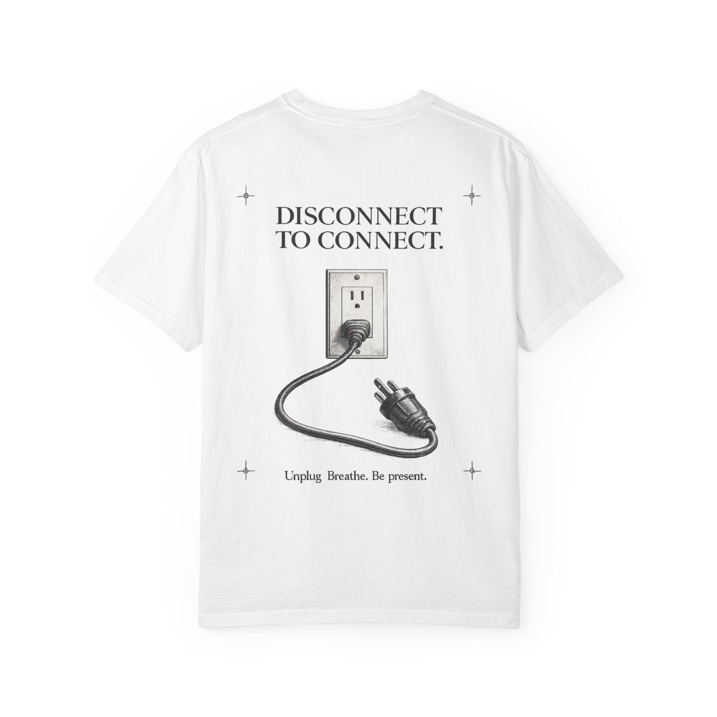 Disconnect to Connect™ — Premium Minimalist Graphic T-Shirt | Editorial Streetwear | Digital Detox Design
