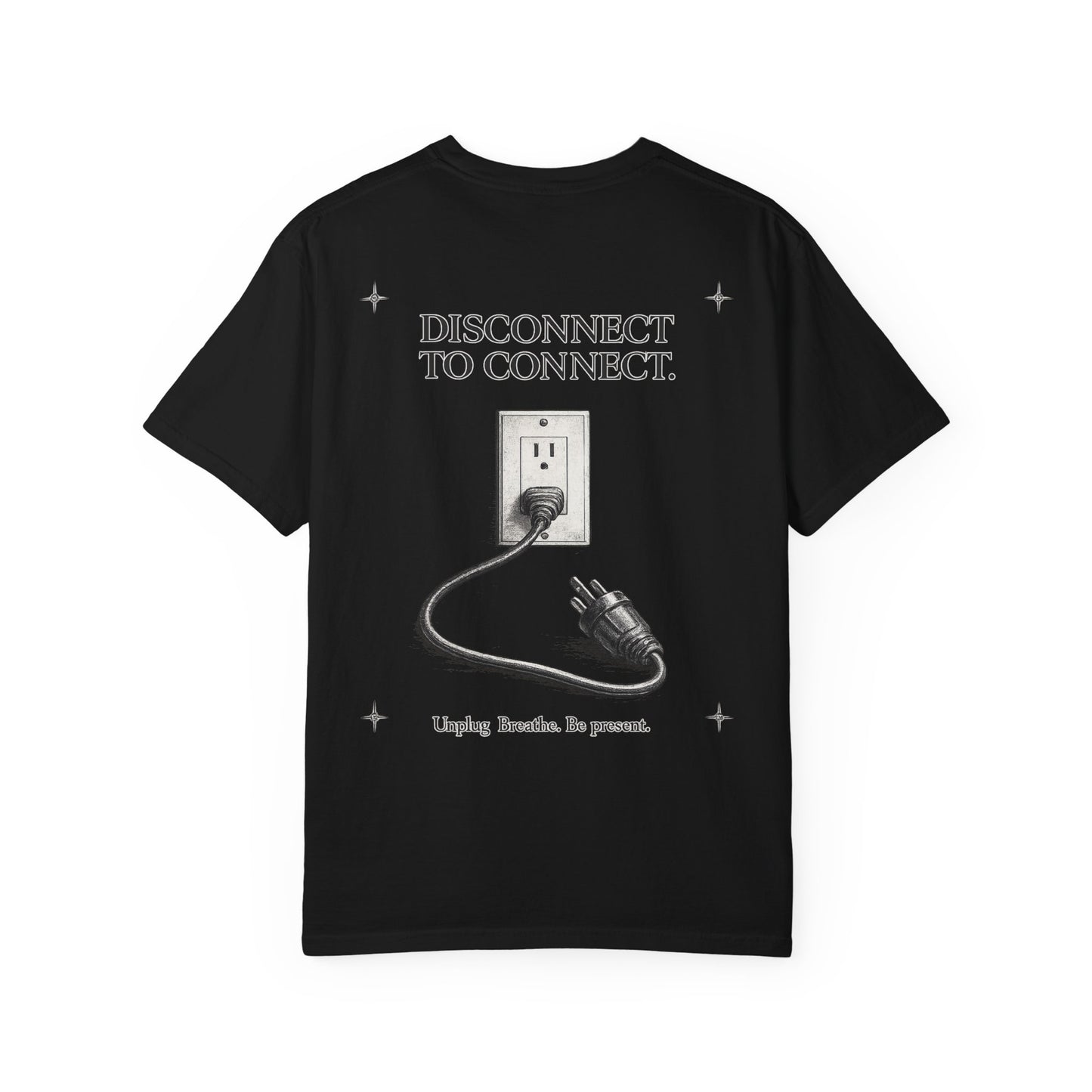 Disconnect to Connect™ — Premium Minimalist Graphic T-Shirt | Editorial Streetwear | Digital Detox Design