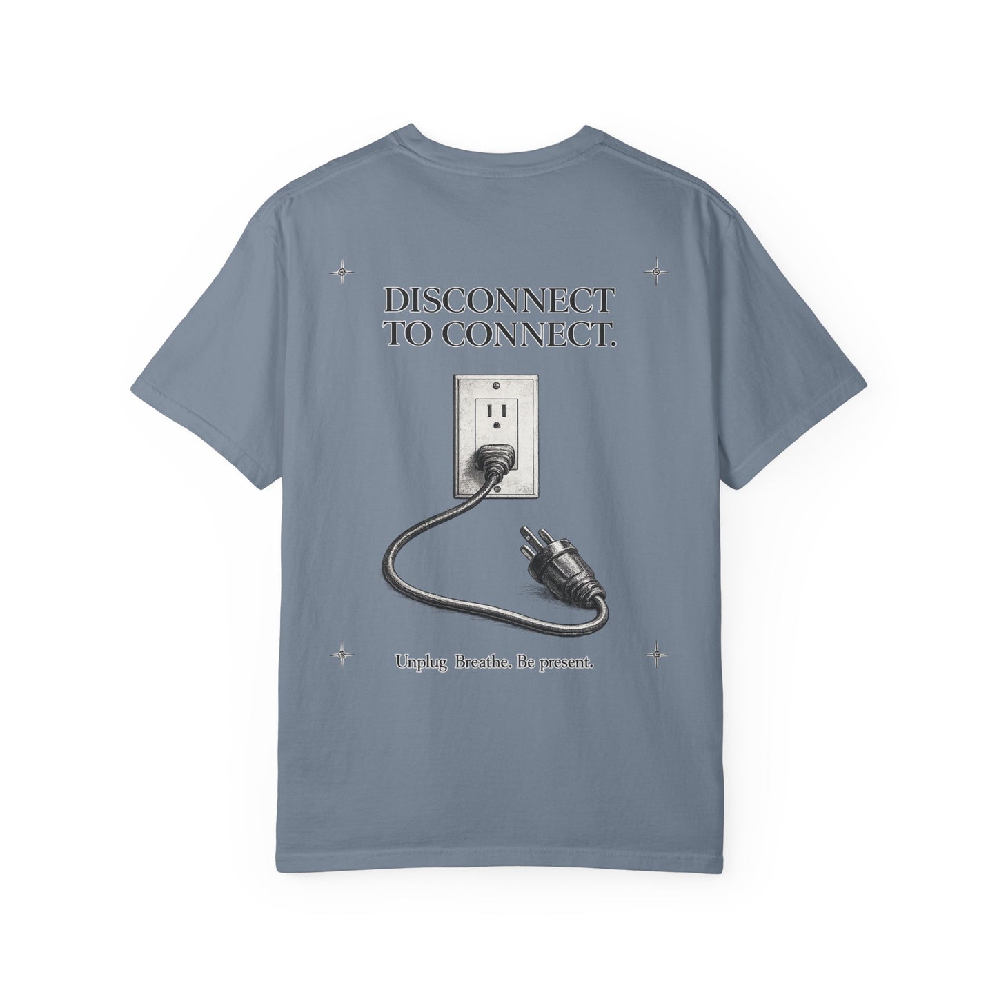 Disconnect to Connect™ — Premium Minimalist Graphic T-Shirt | Editorial Streetwear | Digital Detox Design