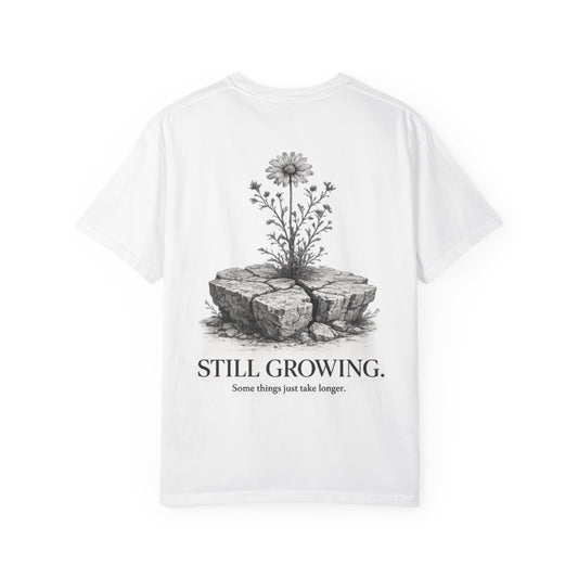 Still Growing™ — Premium Botanical Graphic T-Shirt | Vintage Wildflower Engraving | Museum Archive Streetwear