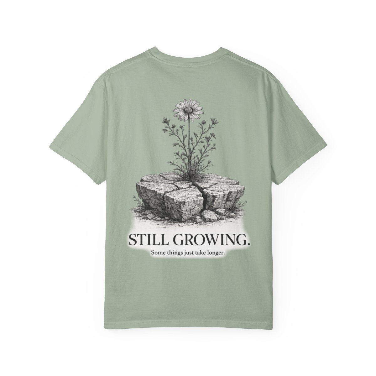 Still Growing™ — Premium Botanical Graphic T-Shirt | Vintage Wildflower Engraving | Museum Archive Streetwear