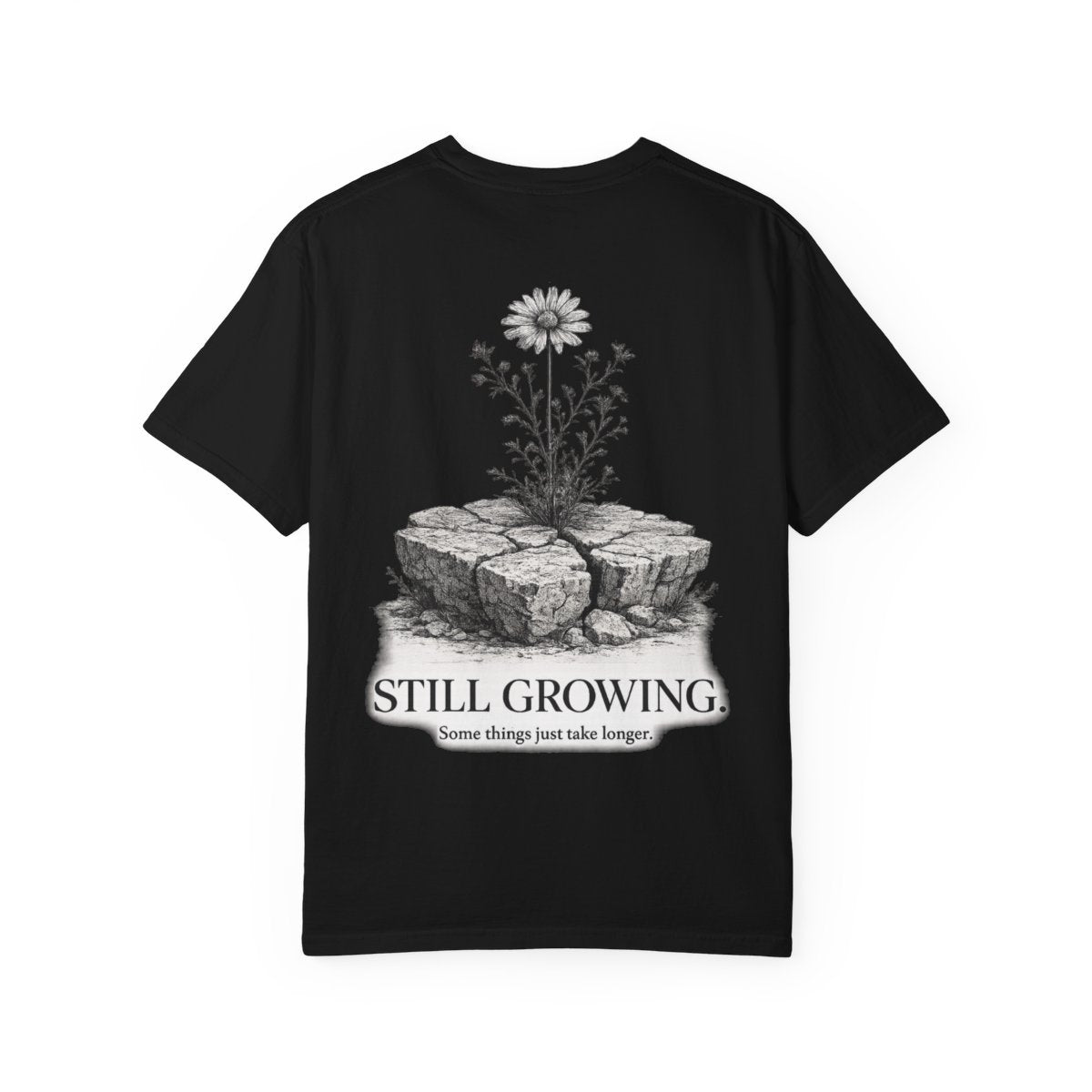 Still Growing™ — Premium Botanical Graphic T-Shirt | Vintage Wildflower Engraving | Museum Archive Streetwear